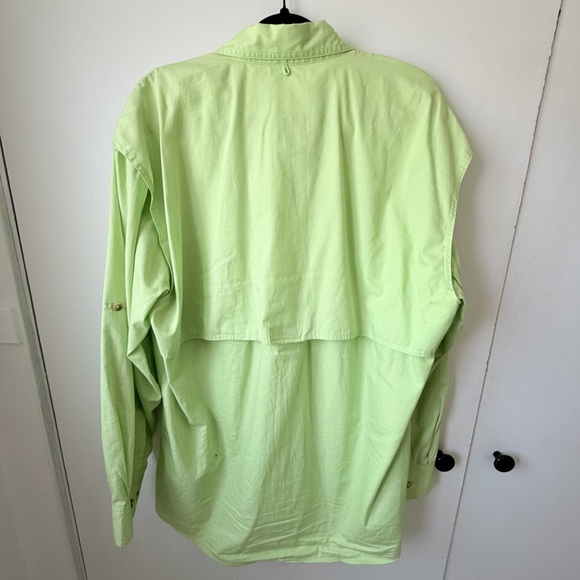 Magellan Lime Green Fishing Shirt Ventilated Long Sleeve Size L - Picture 3 of 11